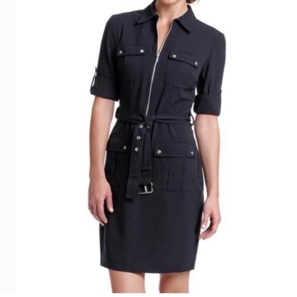 MICHAEL KORS COLLECTION
Black Belted Utility Shirtdress size‎ S - Picture 1 of 8